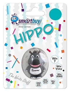 

Флешка 4Gb USB 2.0 Flash Drive, SmartBuy Wild Series Hippo
