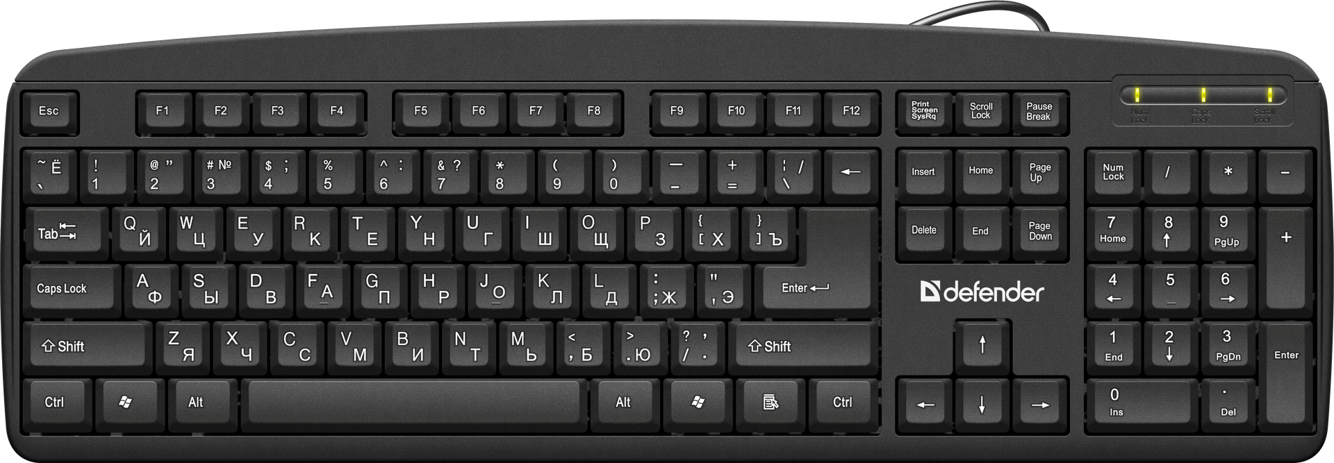 Клавиатура Defender HB-910, USB, черный