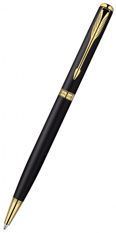 

Ручка шариковая автомат Parker Sonnet Slim K428 MattBlack GT (S0818030), K428