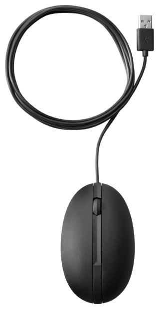 

Мышь проводная HP 320m, 1000dpi, оптическая светодиодная, USB, черный (9VA80AA), 320m