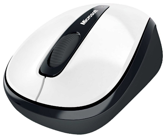 Мышь беспроводная Microsoft Wireless Mobile 3500 GMF-00040 Black-White USB, 1000dpi, оптическая лазерная, USB, белый