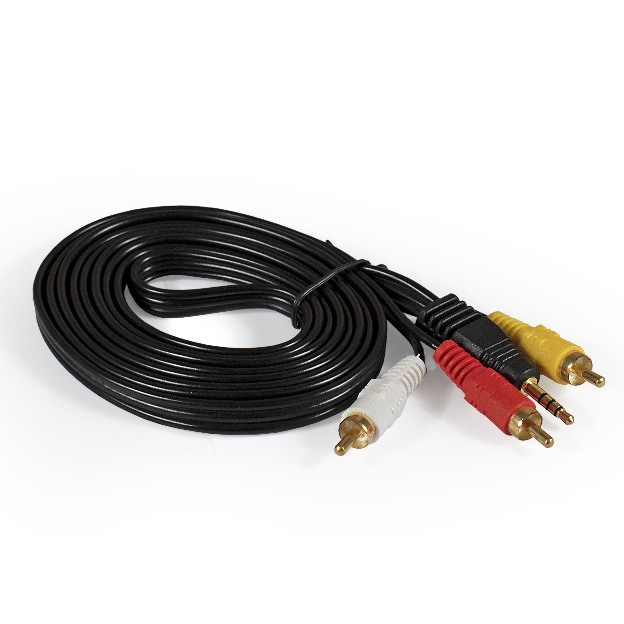 

Кабель Jack 3.5mm(M)-2xRCA(M), 2м, черный Exegate EX-CCA-4P2R-2.0 (EX284945RUS), EX-CCA-4P2R-2.0