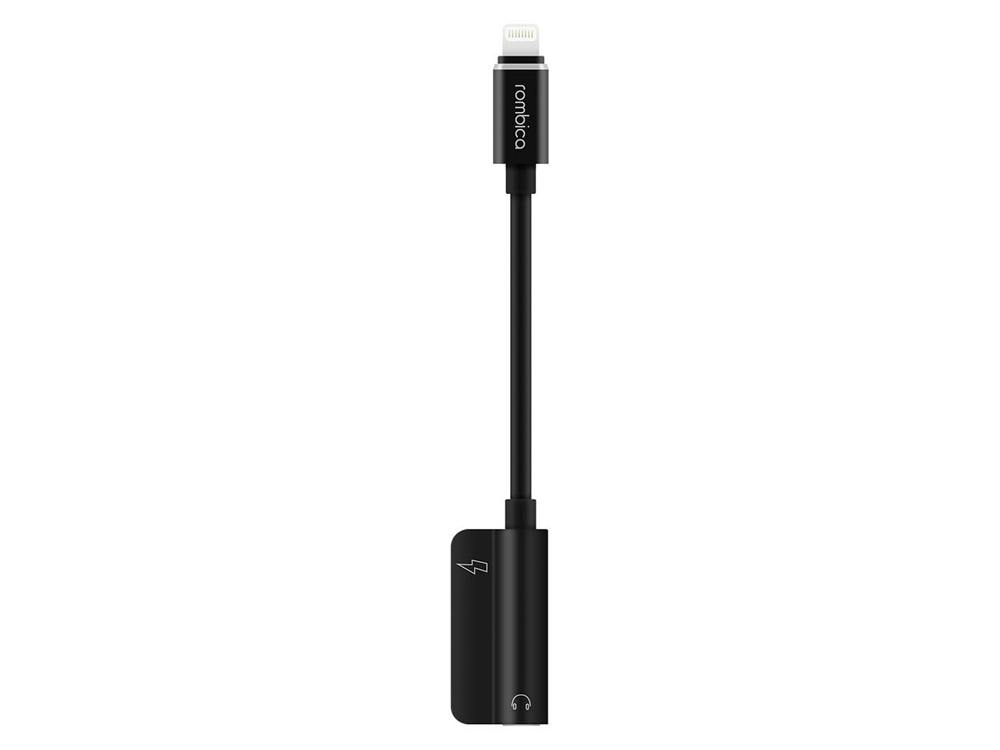 

Кабель-переходник (адаптер) Lightning 8-pin(M)-Jack 3.5mm(F)/Lightning 8-pin(F), 10см, черный Rombica L Adapter 3.5C (TC-00092), L Adapter 3.5C