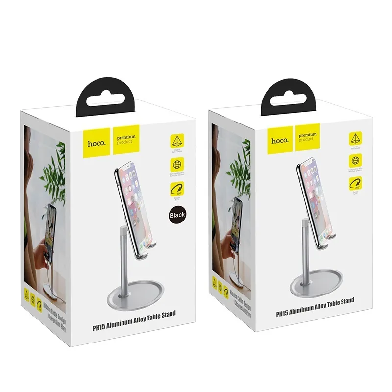 

Держатель настольный Hoco PH15, универсальный, Aluminum alloy table stand, silver (109018), PH15