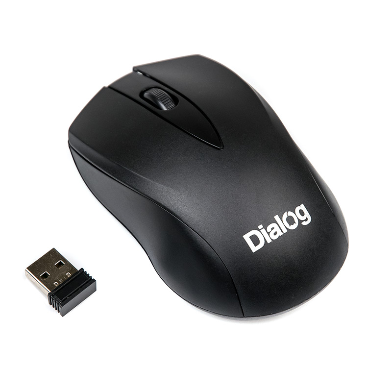 

Мышь беспроводная Dialog MROC-15U, 1200dpi, оптическая светодиодная, USB, черный, MROC-15U
