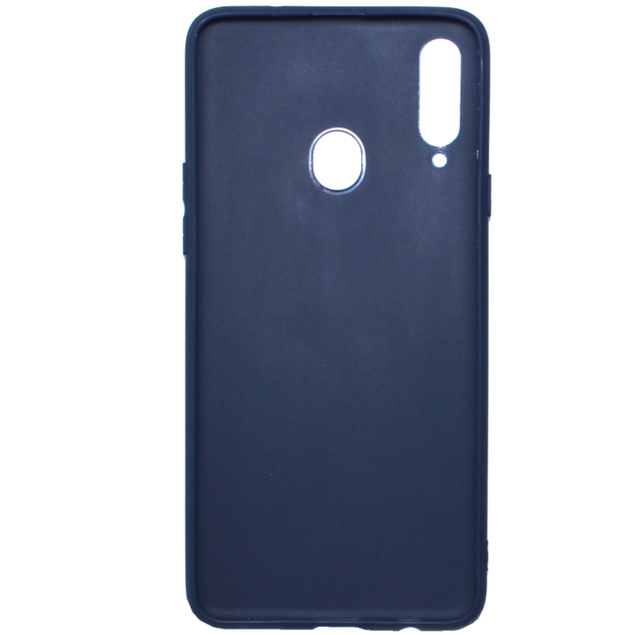 Чехол-накладка BROSCO Colourful для смартфона Samsung Galaxy A20s, силикон, темно-синий (SS-A20S-COLOURFUL-DARKBLUE)