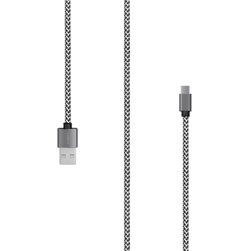 

Кабель USB-USB Type-C быстрая зарядка, 2м, белый/черный Rombica Digital CB-04 (CB-CB04), Digital CB-04