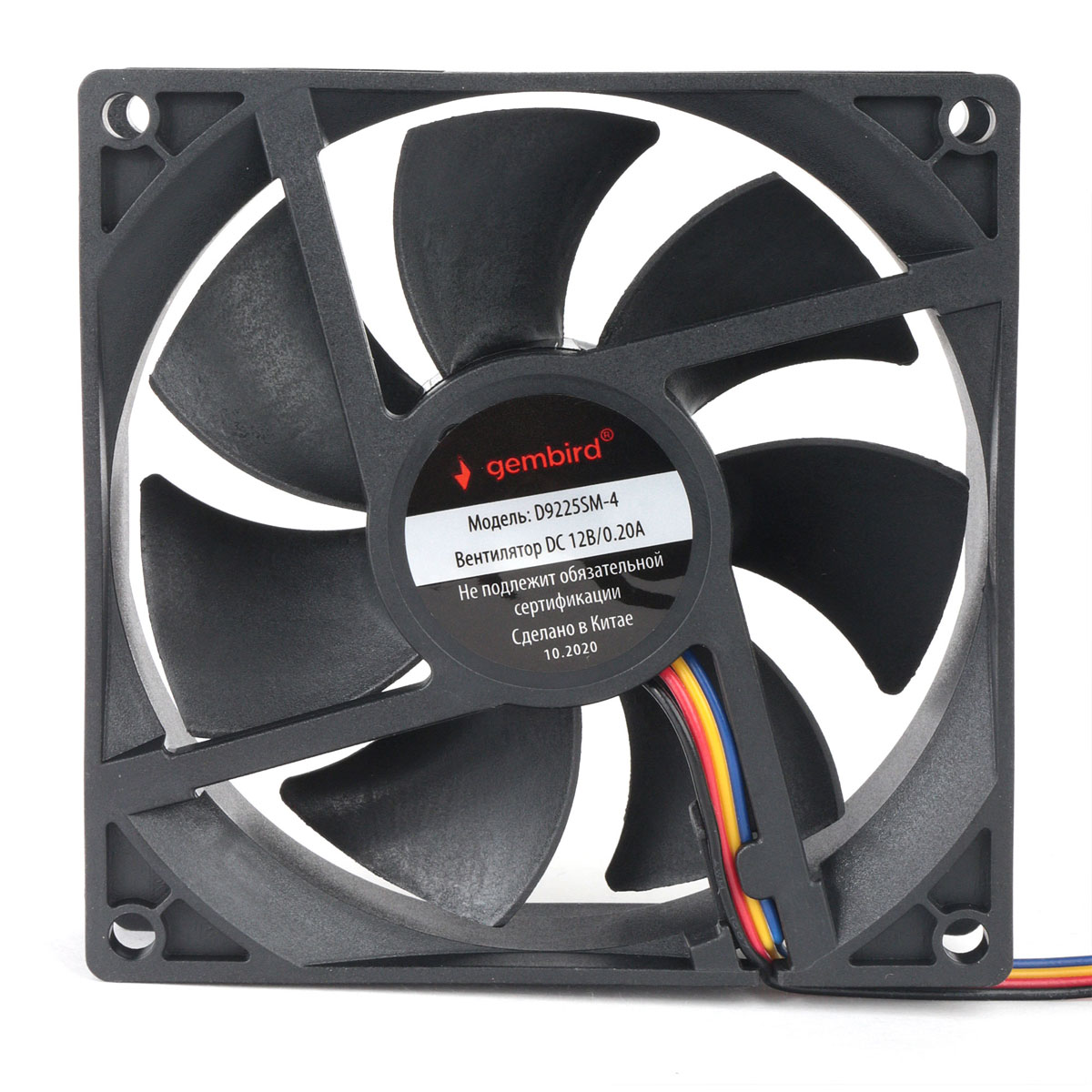 

Вентилятор Gembird D9225SM-4, 92 мм, 2500rpm, 31 дБ, 4-pin, 1шт (D9225SM-4), D9225SM-4