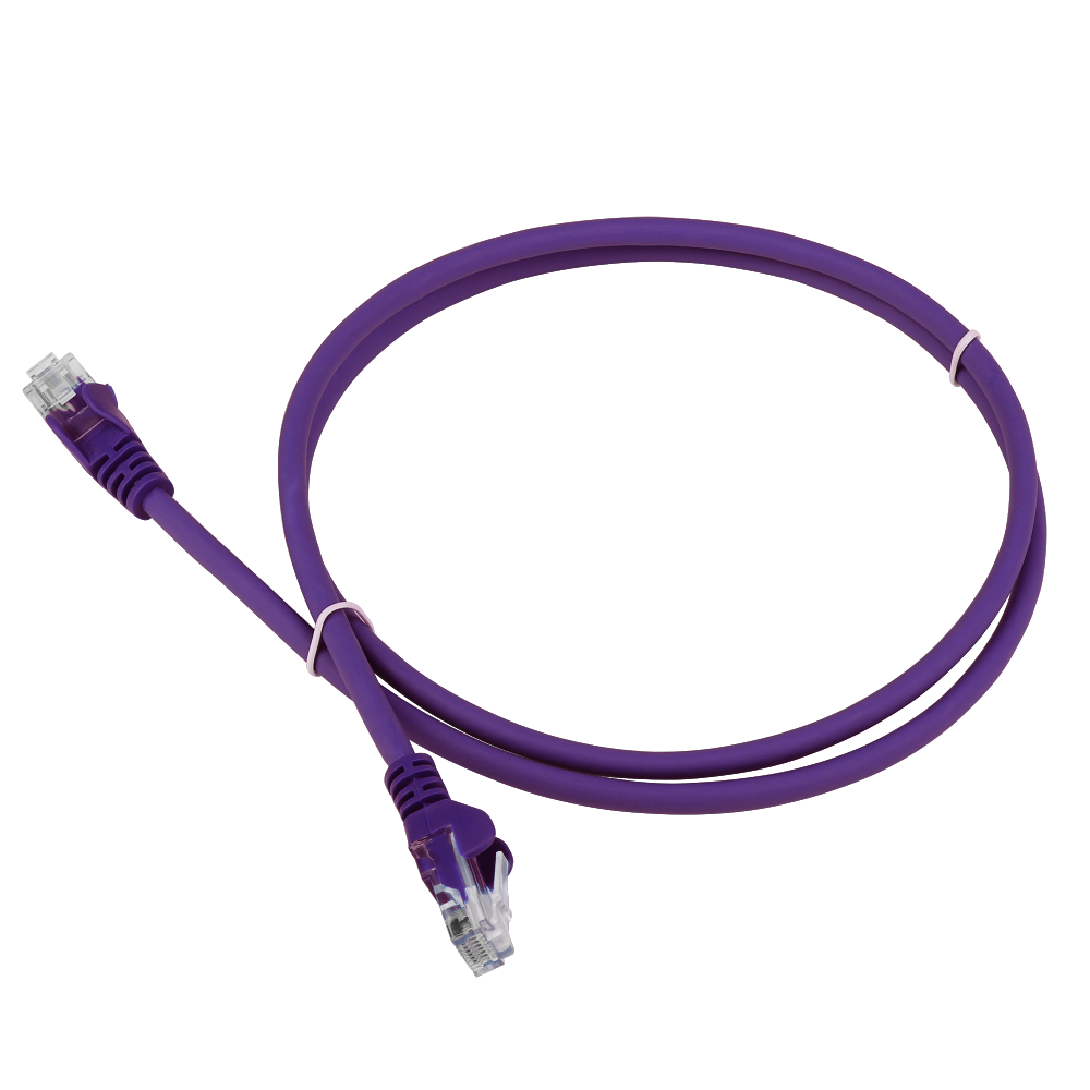 Патч-корд UTP кат.5e, 0.5м, RJ45-RJ45, фиолетовый, LSZH, Lanmaster (LAN-PC45/U5E-0.5-VI)