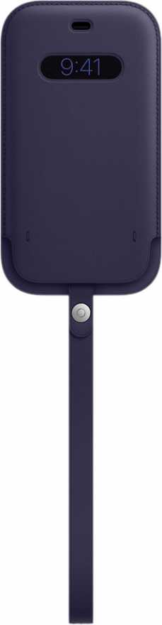 Чехол-конверт Apple MagSafe Leather Sleeve для смартфона Apple iPhone 12/12 Pro, кожа, тёмно-фиолетовый