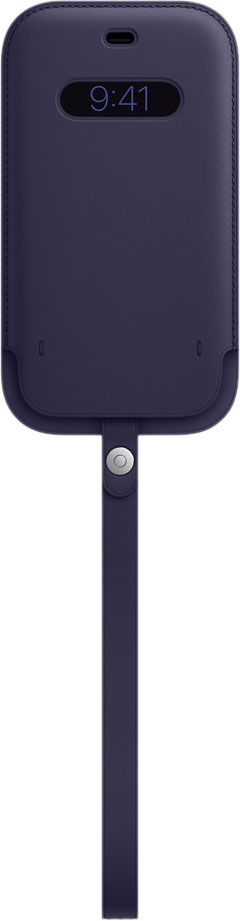 

Чехол-конверт Apple MagSafe Leather Sleeve для смартфона Apple iPhone 12/12 Pro, кожа, темно-фиолетовый (MK0D3ZE/A)