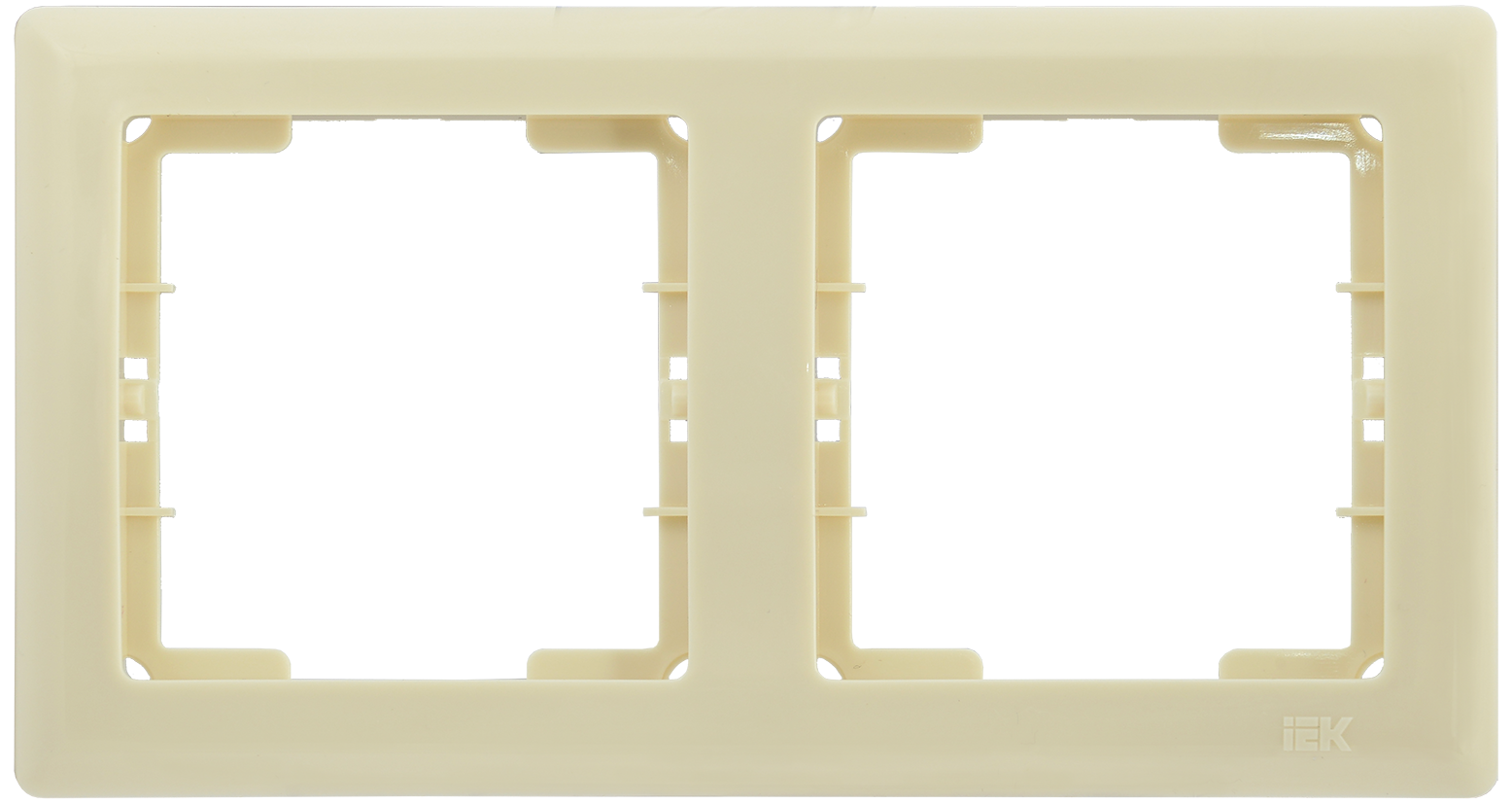 

Рамка IEK Bolero РГ-2-БК, горизонтальная, 2-поста, кремовый (EMB20-K33), РГ-2-БК