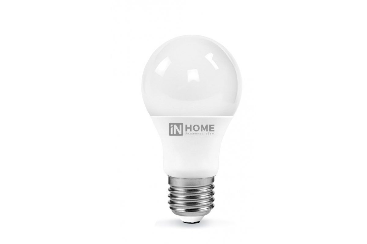 Лампа светодиодная E14 груша/A60, 8Вт, 6500K / холодный свет, 720лм, IN HOME LED-A60-VC (4690612024042) - фото 1