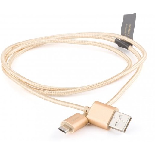 

Кабель USB 2.0(Am)-Micro USB 2.0(Bm), 2.1A, 1м, золотистый Rombica Twist Gold (CB-C2U0G), Twist Gold