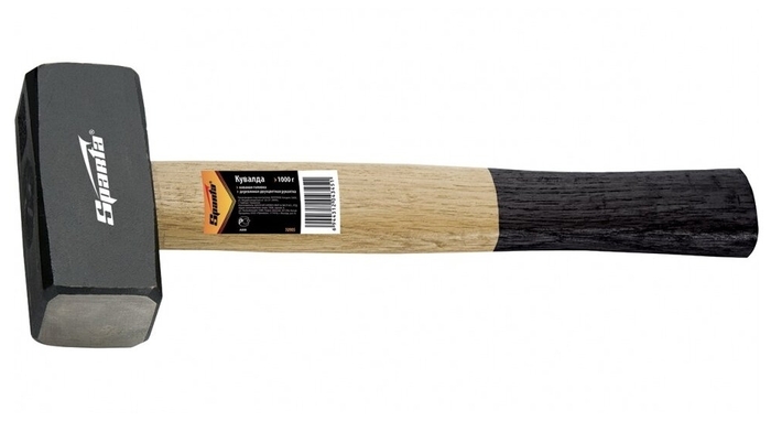 

Кувалда тупоносая, рукоять дерево, боек сталь 2 кг, SPARTA 10909, 10909