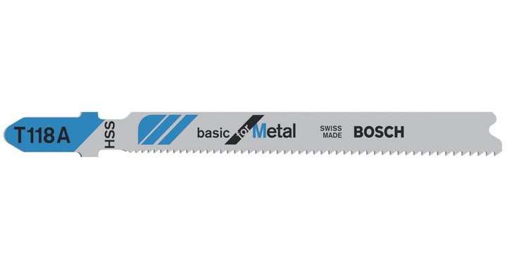 

Пилка для лобзика Bosch T118A L92мм, прямой рез, тонколистовой металл, 3шт. (2608631507), T118A