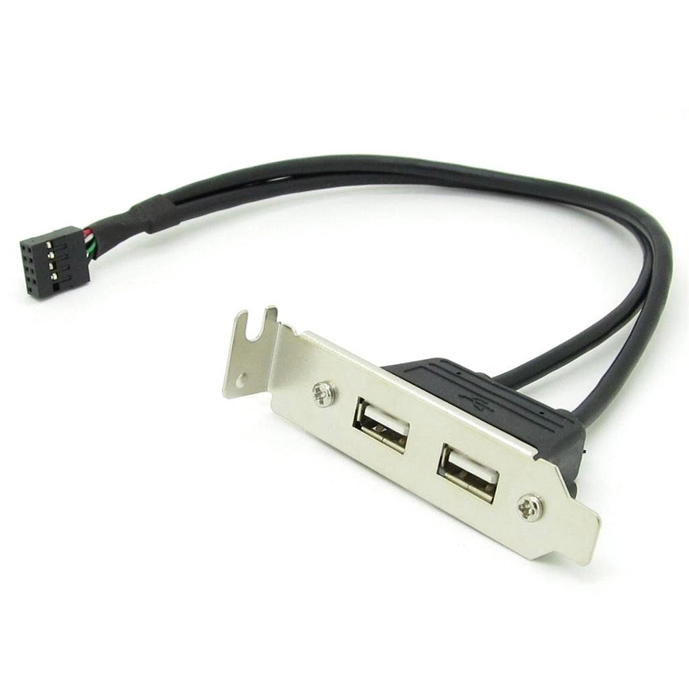 Планка портов IDC 10-pin(f)-2xUSB 2.0(Am), 30см, черный ORIENT C026 (C026)