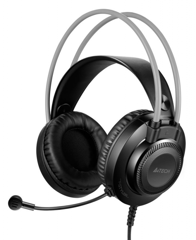 Проводная гарнитура A4Tech Fstyler FH200U, черный/серый (FH200U GREY)