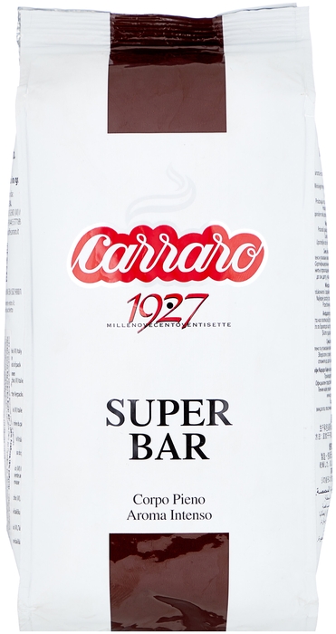 Кофе в зернах Carraro Super Bar 1 кг, средняя обжарка, смесь арабики и робусты (1116203)