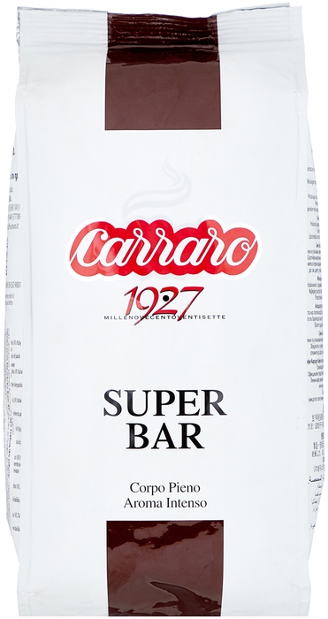 

Кофе в зернах Carraro Super Bar 1 кг, средняя обжарка, смесь арабики и робусты (1116203), Super Bar