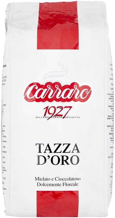 Кофе в зернах Carraro Tazza D`Oro 1 кг, средняя обжарка, смесь арабики и робусты (1116213)