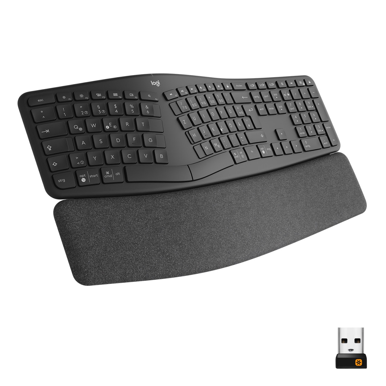 Клавиатура беспроводная Logitech ERGO K860, ножничная, Bluetooth / USB, черный (920-010110) - фото 1