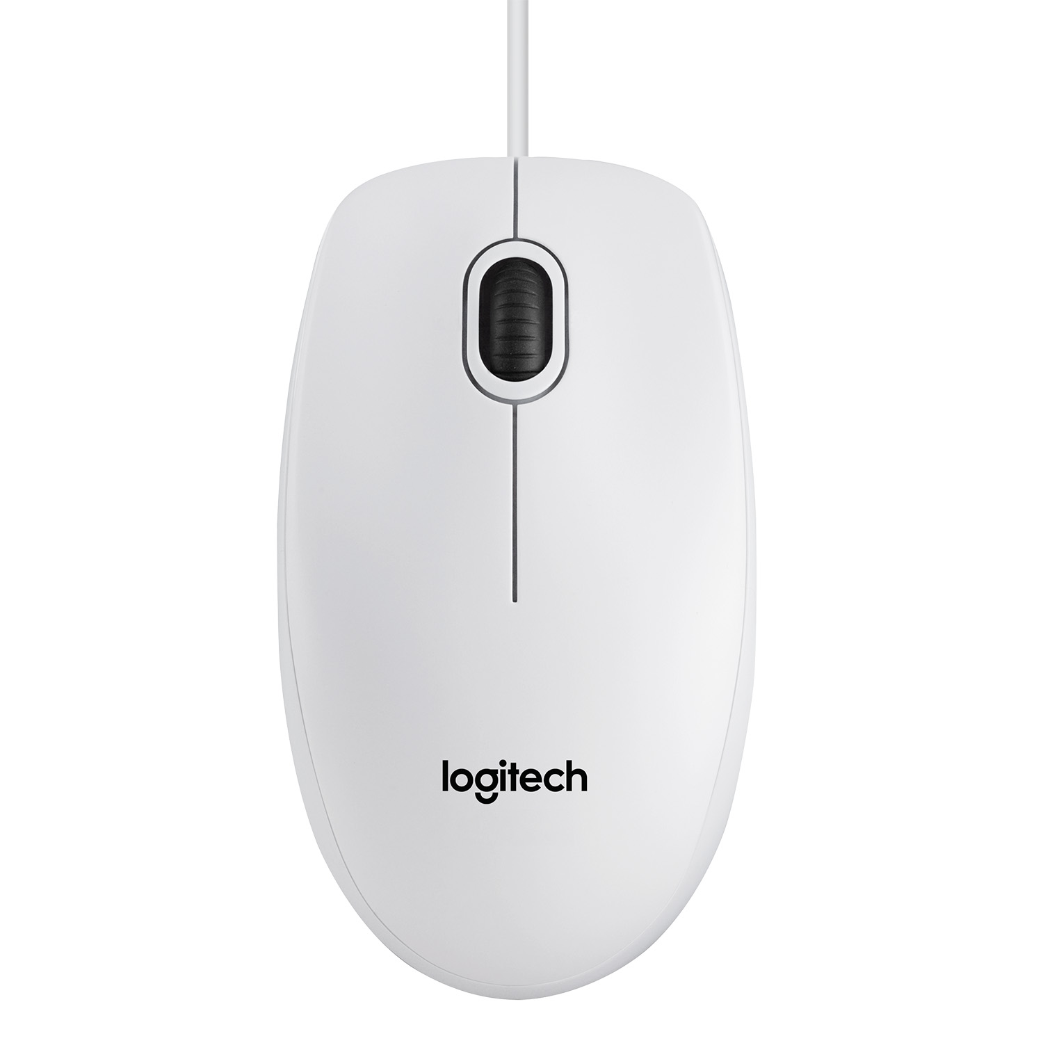 Мышь проводная Logitech B100, 800dpi, оптическая светодиодная, USB, белый (910-003360)