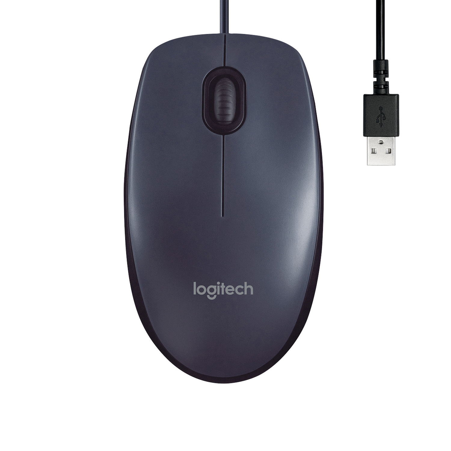 Мышь Logitech Mouse M100 Black USB, USB, серый/черный