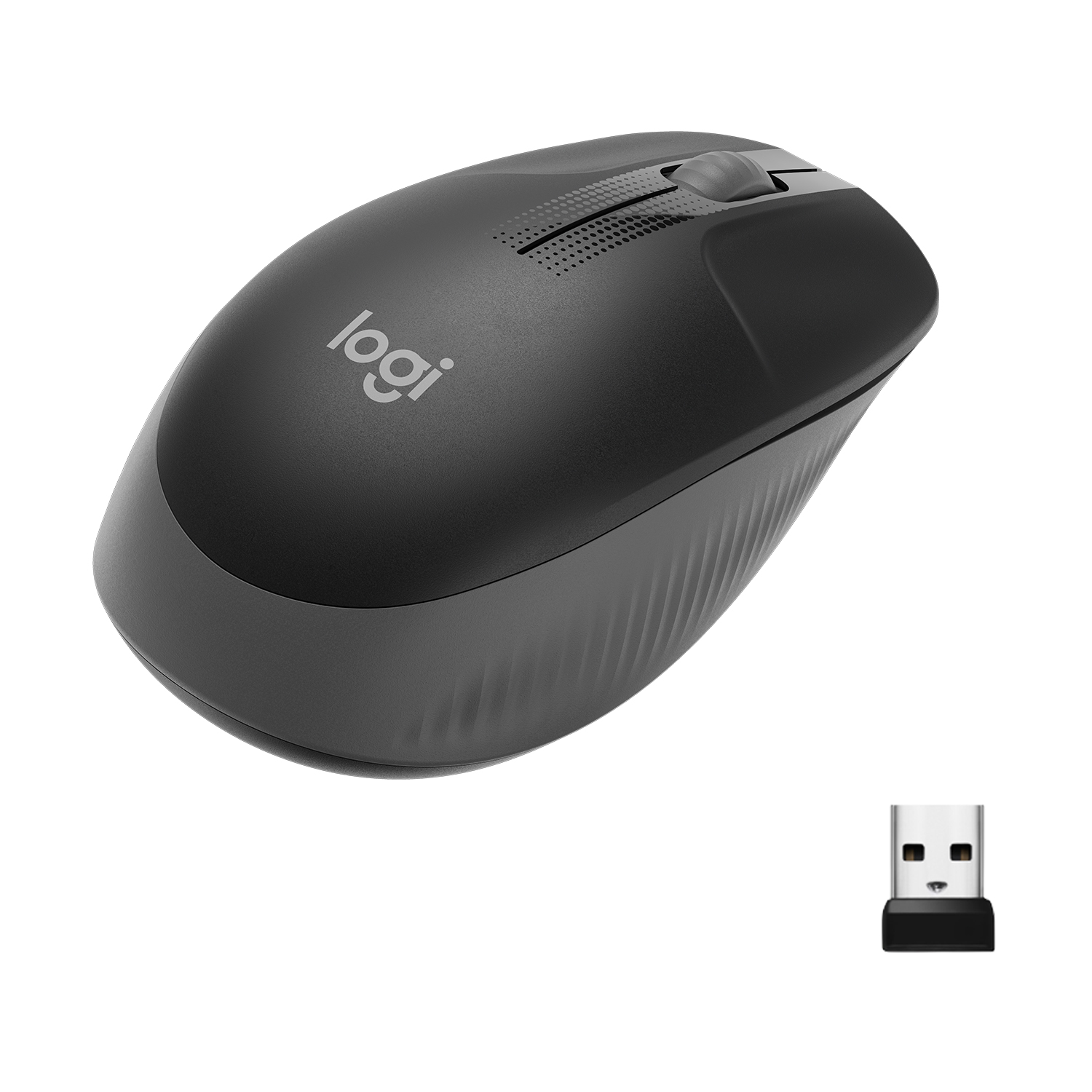 

Мышь беспроводная Logitech M190, 1000dpi, оптическая светодиодная, USB/Радиоканал, темно-серый (910-005905/910-005902/910-005923), M190