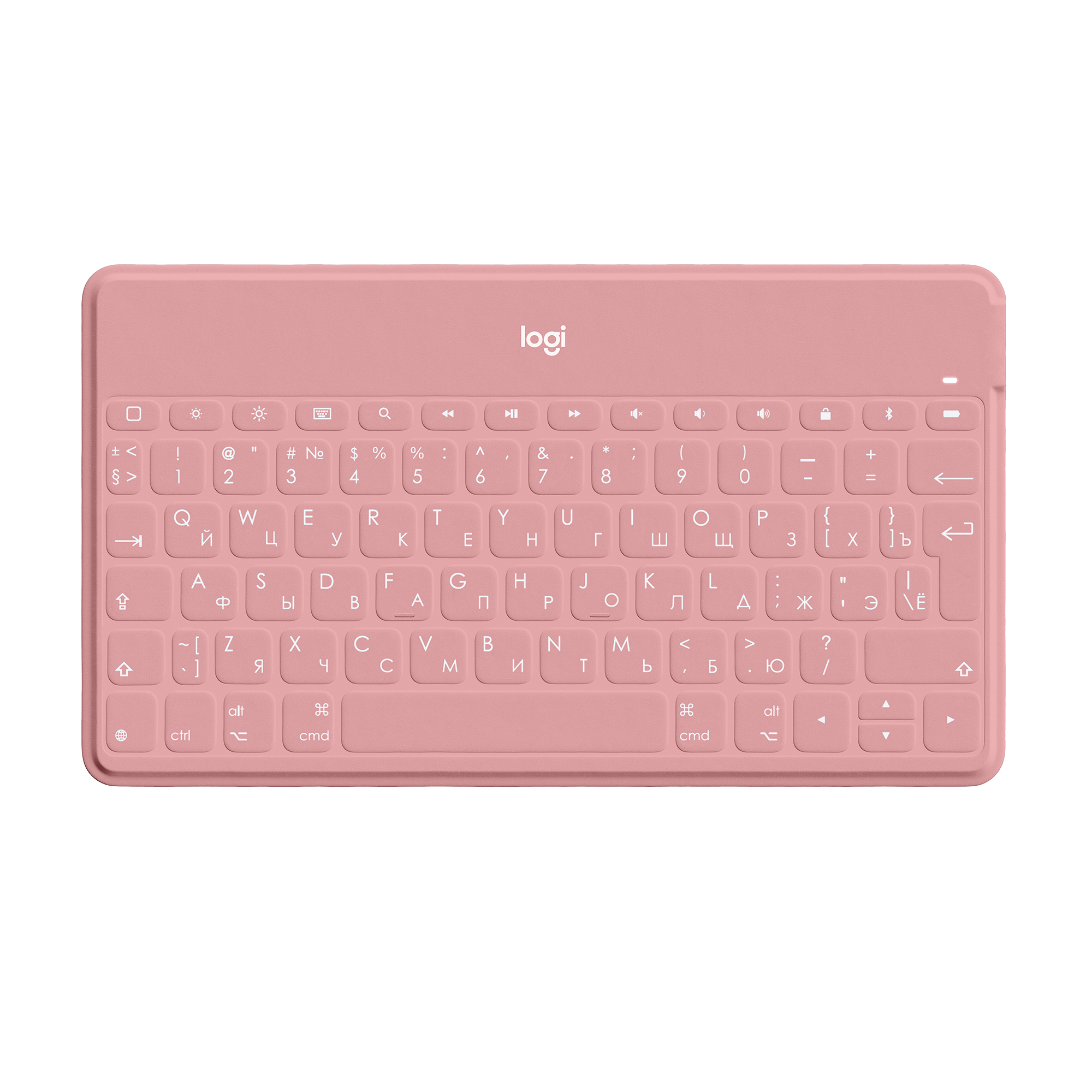 

Клавиатура беспроводная Logitech Keys-To-Go, мембранная, Bluetooth, розовый (920-010122), Keys-To-Go
