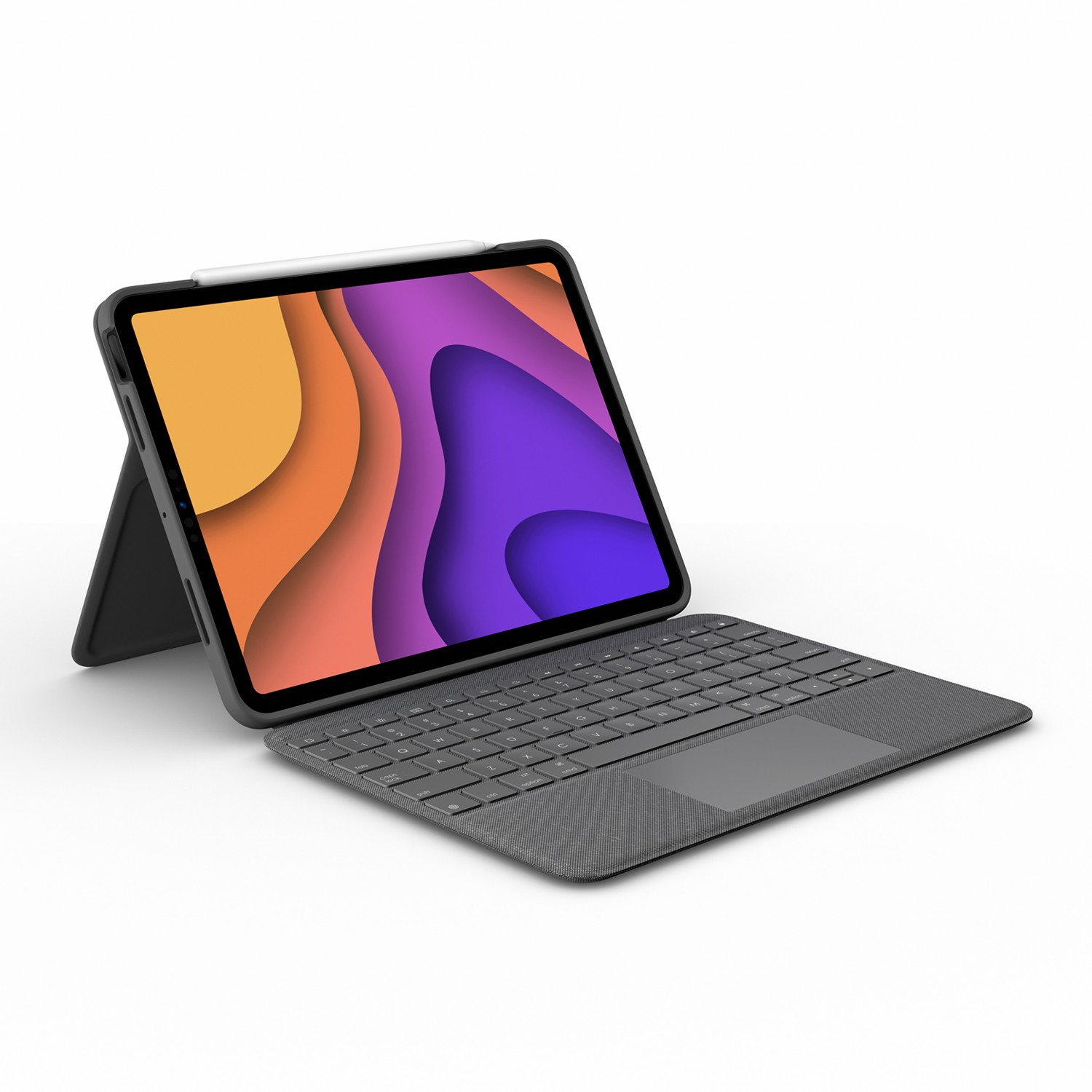 Чехол-клавиатура Logitech Folio Touch для планшета Apple iPad Air (4th gen), пластик, серый (920-010000)