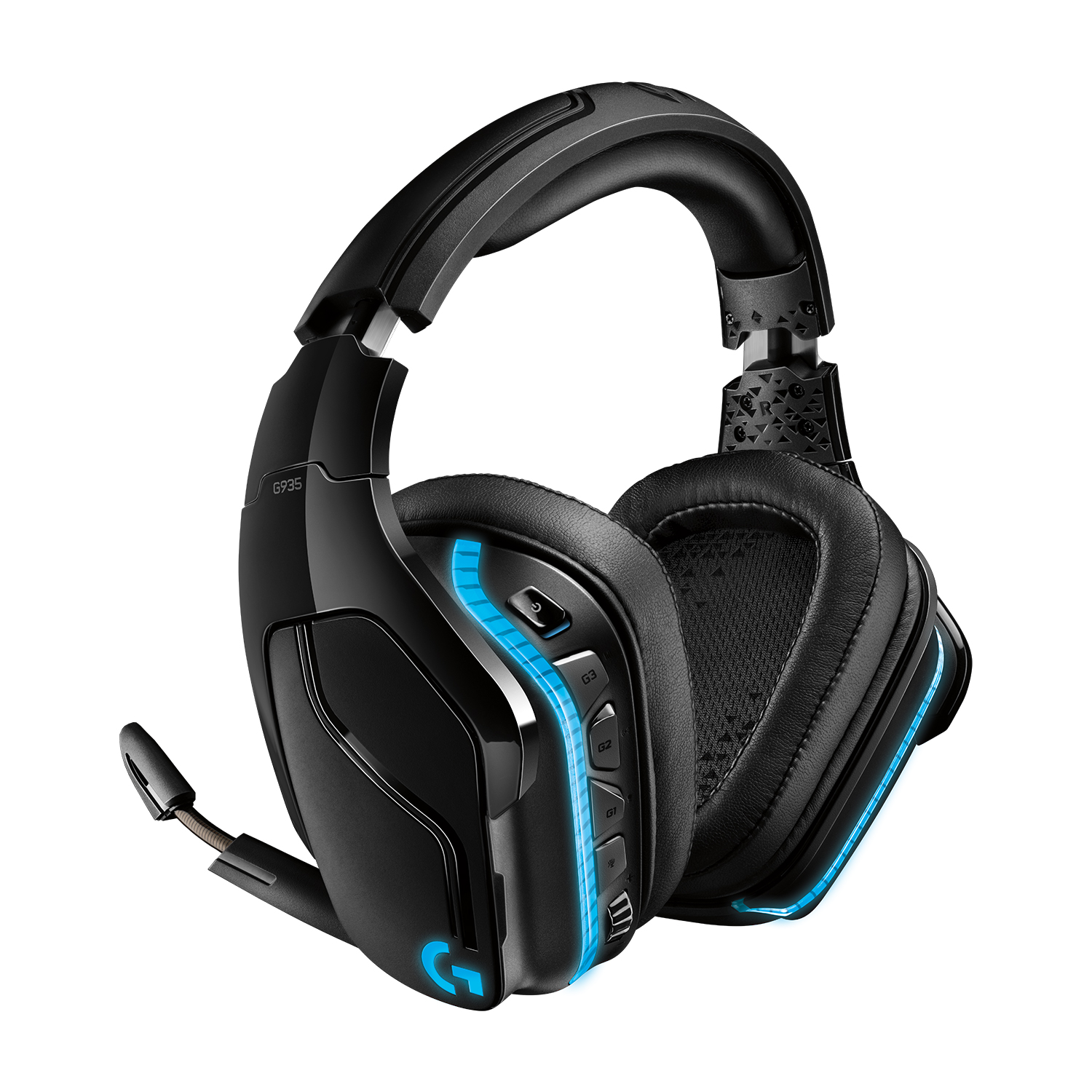 

Проводная гарнитура Logitech G935, USB, черный/синий (981-000744), G935