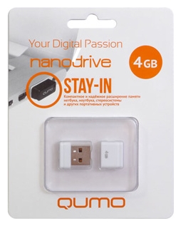 

Флешка 4Gb USB 2.0 QUMO Nano nanoDrive, черный (QM4GUD-NANO-B), nanoDrive