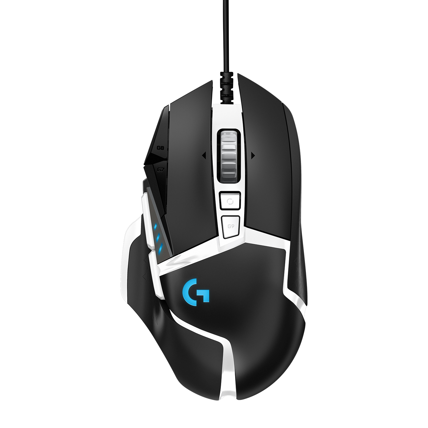 Мышь проводная Logitech G502 SE HERO, 16000dpi, оптическая лазерная, USB, черный/белый (910-005729)