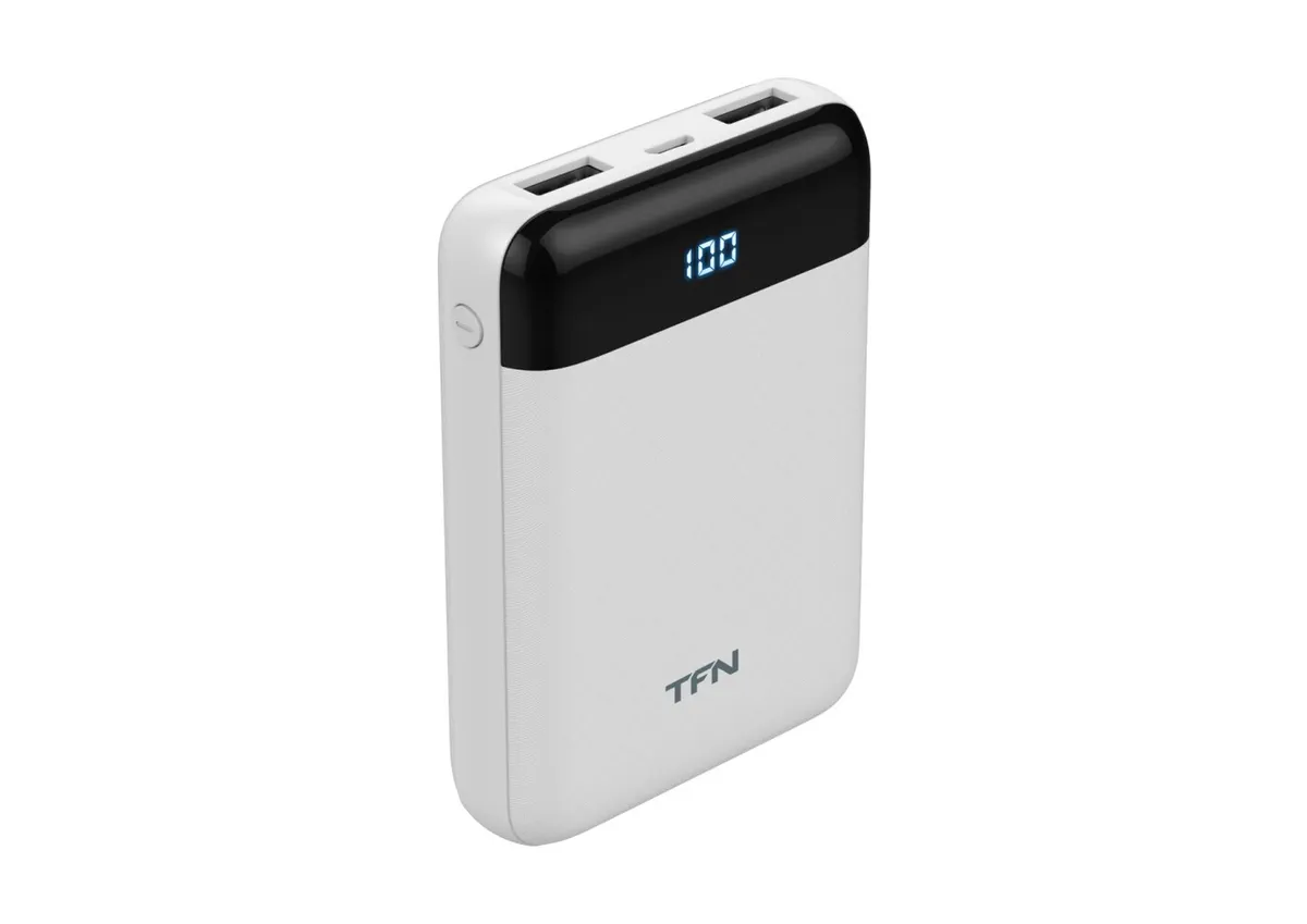 

Портативный аккумулятор (Powerbank) TFN Mini LCD, 10000mAh, 2xUSB, 2.1A, белый (TFN-PB-215-WH), Mini LCD