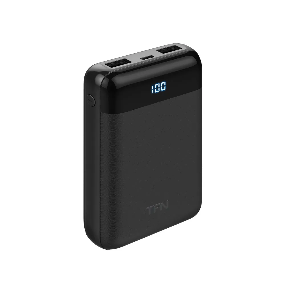 

Портативный аккумулятор (Powerbank) TFN Mini LCD, 10000mAh, 2xUSB, 2A, черный (TFN-PB-215-BK), Mini LCD