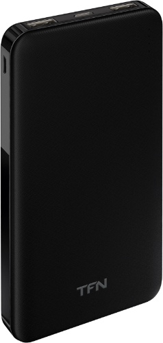 Портативный аккумулятор (Powerbank) TFN SlimDuo, 10000mAh, 2xUSB, 2.1A, Type-C, черный (PB-202-BK) - фото 1