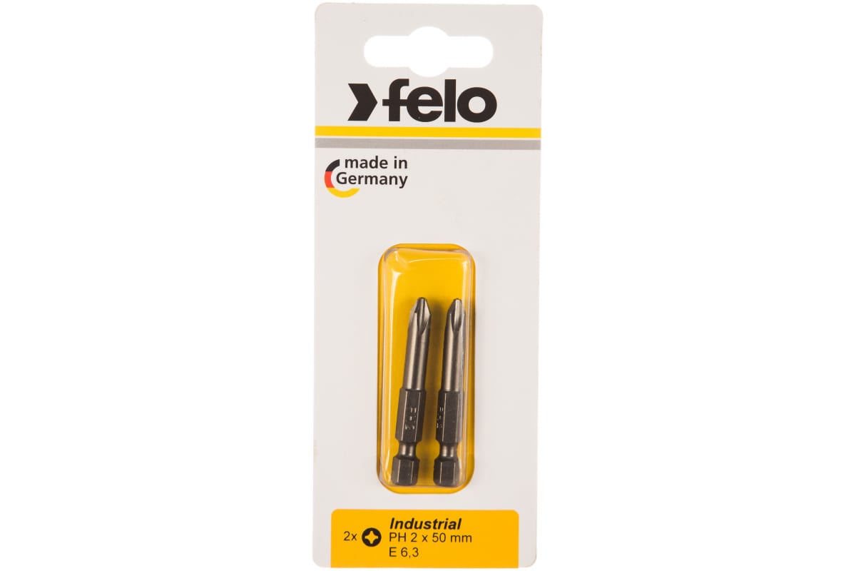 

Бита односторонняя Felo PH2, 50мм, 1/4 (тип Е), 2шт. (03202536)