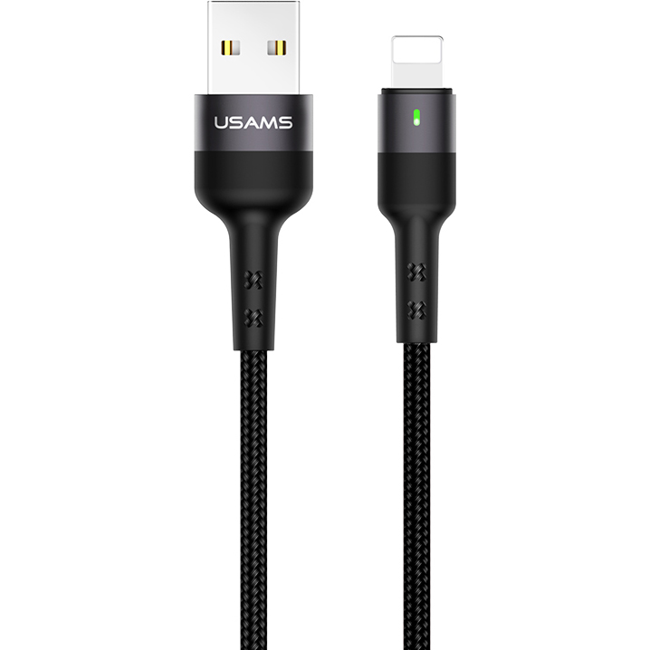 

Кабель USB-Lightning 8-pin, 2A, 50см, черный USAMS U26 (SJ314USB01), U26