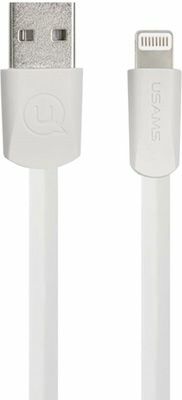 

Кабель USB-Lightning 8-pin, плоский, 1м, белый USAMS U2 (SJ199IP02), U2