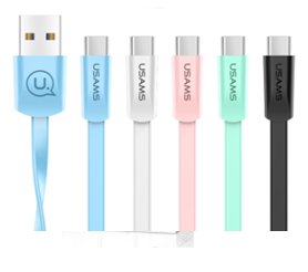 

Кабель USB-Type-C, плоский, 1м, черный USAMS U2 (SJ200TC01), U2