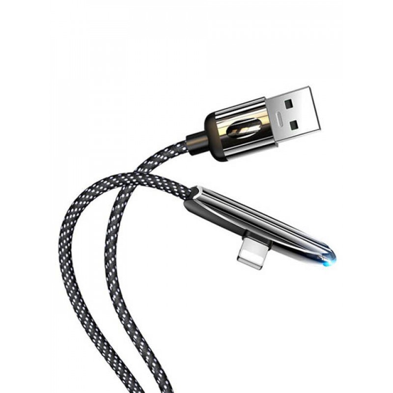 

Кабель USB-Lightning 8-pin, 1.2м, черный USAMS U34 (SJ362USB01), U34