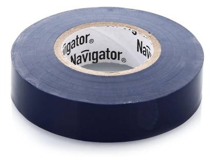 Изолента Navigator NIT-B15-20/B, 130 мкм/1.5 см/20 м, синяя
