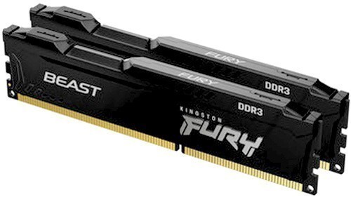

Комплект памяти DDR3 DIMM 16Gb (2x8Gb), 1600MHz, CL10, 1.5 В, Kingston, FURY Beast Black (KF316C10BBK2/16), KF316C10BBK2/16