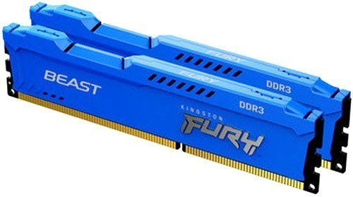 

Комплект памяти DDR3 DIMM 8Gb (2x4Gb), 1600MHz, CL10, 1.5 В, Kingston, FURY Beast Blue (KF316C10BK2/8), KF316C10BK2/8