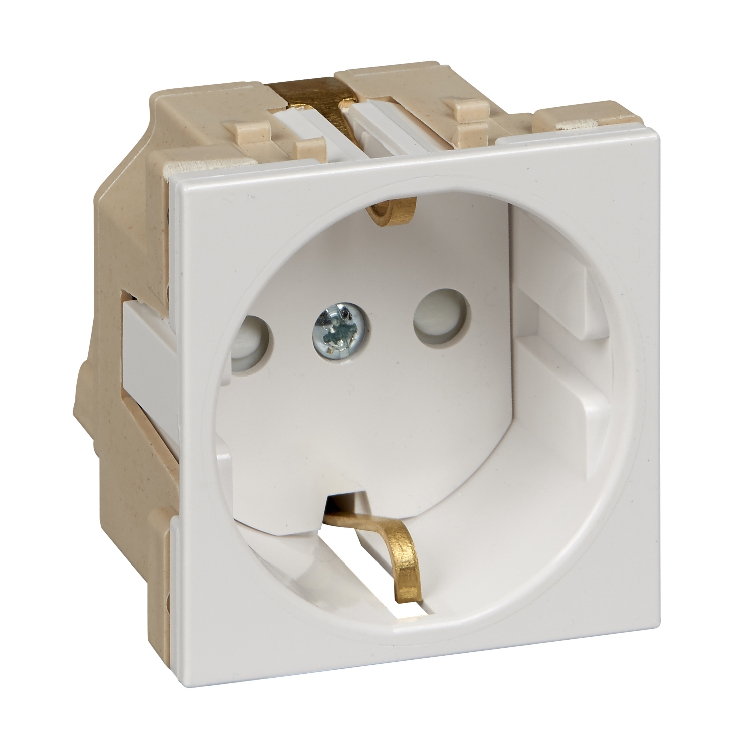 

Розетка Schneider Electric W45, скрытый монтаж, однопостовая/модулей: 1, с з/к, со шторками, 16A, механизм без рамки и накладки, IP20, белый (RN16-113-B), 0