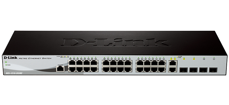 

Коммутатор D-link DES-1210-28/ME, управляемый, кол-во портов: 24x100 Мбит/с, кол-во SFP/uplink: combo RJ-45/SFP 4x1 Гбит/с, установка в стойку (DES-1210-28/ME/B2A), DES-1210-28/ME