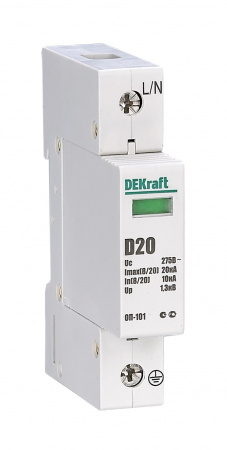 

Ограничитель импульсных перенапряжений DEKraft ОП-101 1P, 10kA, 230В (18013DEK)