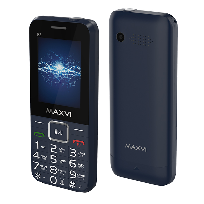 

Мобильный телефон MAXVI P2, 2.4" 320x240 TFT, Spreadtrum SC6531E, 32Mb RAM, 32Mb, 3G, BT, 1xCam, 2-Sim, 2700 мА·ч, micro-USB, синий, P2