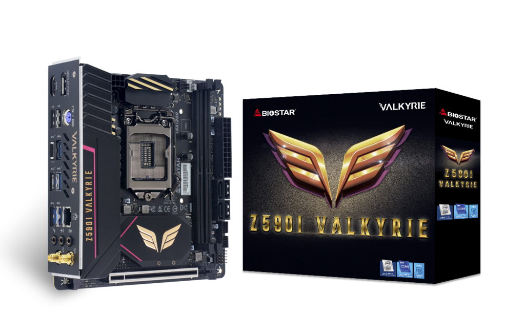 

Материнская плата Biostar Z590I VALKYRIE, Socket1200, Intel Z590, 2xDDR4, PCI-Ex16, 4SATA3, 7.1-ch, 2.5GLAN, 7USB 3.2, USB Type-C, HDMI, DisplayPort, mini-ITX, Retail, Z590I VALKYRIE